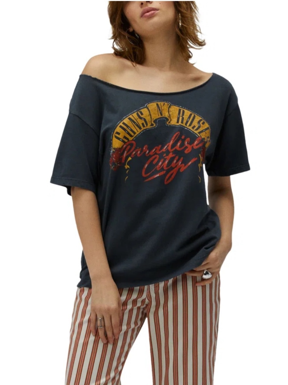 NWT DayDreamer Gun’s N Roses off the shoulder T-shirt medium